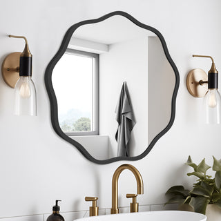 Wave Round Elegant Mirror