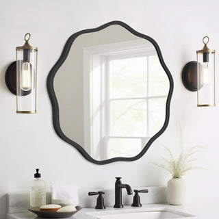 Modern Wave Round Elegant Mirror（Shipping Now）