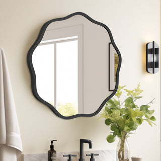 Modern Wave Round Elegant Mirror（Shipping Now）