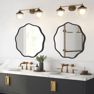 Modern Wave Round Elegant Mirror（Shipping Now）