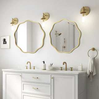 Modern Wave Round Elegant Mirror（Shipping Now）