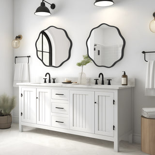 Modern Wave Round Elegant Mirror（Shipping Now）