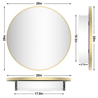 Obispo Round Modern Mirrored Medicine Cabinet