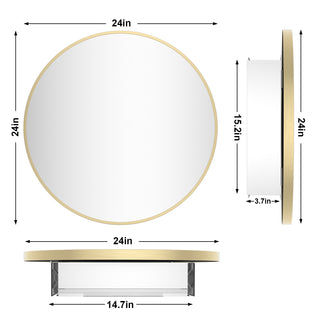 Obispo Round Modern Mirrored Medicine Cabinet