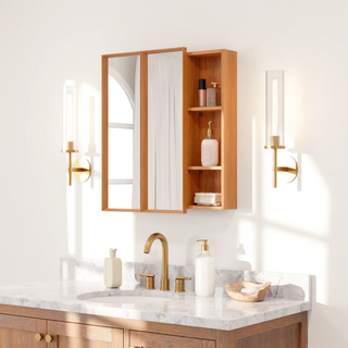 Obispo Wood Mirrored Medicine Cabinet