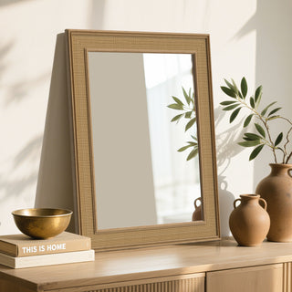 Roanne Woven Natural Rattan Mirror（Shipping Now）