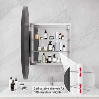 Obispo Round Modern Mirrored Medicine Cabinet