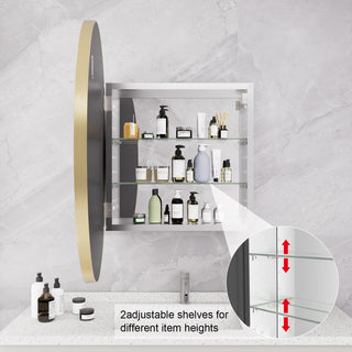 Obispo Round Modern Mirrored Medicine Cabinet