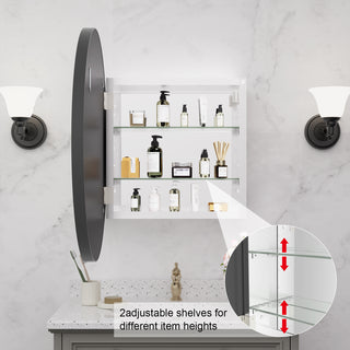 Obispo Round Modern Mirrored Medicine Cabinet