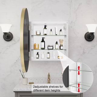 Obispo Round Modern Mirrored Medicine Cabinet