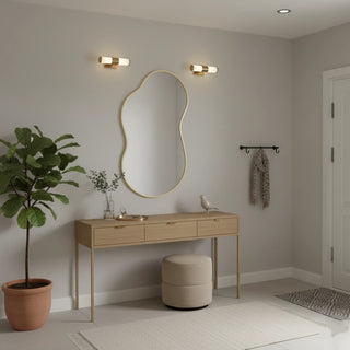 Modern Irregular Aluminum Frame Wave Wall Mirror