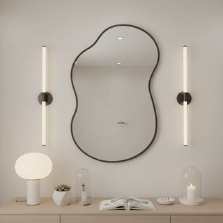 Modern Irregular Aluminum Frame Wave Wall Mirror