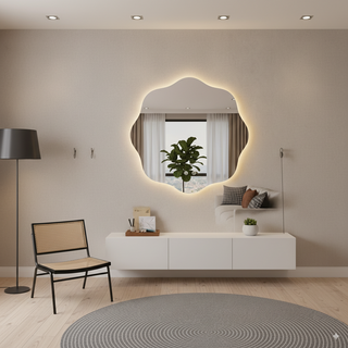 LED Wavy Mirror Bathroom with Light（Shipping Now）