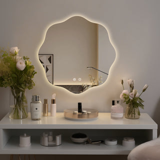 LED Wavy Mirror Bathroom with Light（Shipping Now）