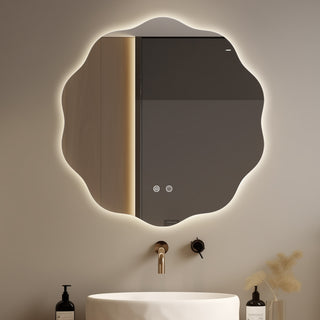 LED Wavy Mirror Bathroom with Light（Shipping Now）